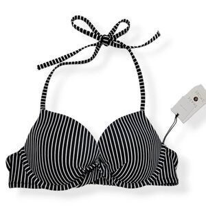 Shade & Shore Striped Underwired Bikini Top 34B